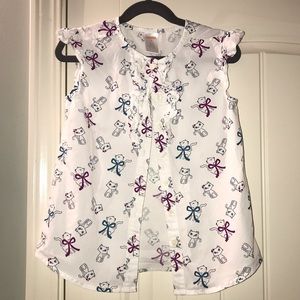 Girls cap sleeve blouse